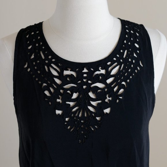 Joie Black Silk Tunic Mini-Dress - Picture 2 of 10